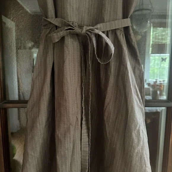 Let’s Backtrack Brown Striped Midi Dress - Picture 4 of 9